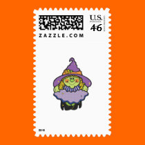 cute spooky witch stamps