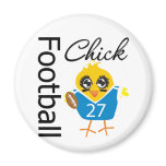 Cute Sporty Chick Football Chick Magnet