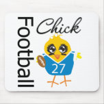 Cute Sporty Chick Football Chick Mousepad