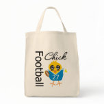 Cute Sporty Chick Football Chick Tote Bag