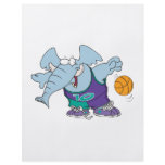 cute sporty dribbling basketball elephant flyers