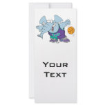 cute sporty dribbling basketball elephant custom rack cards