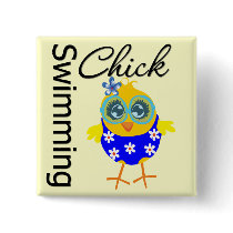 Cute Sporty Swimming Chick Pin
