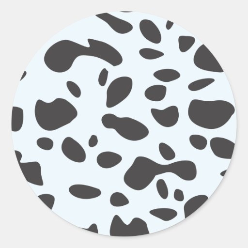 Cute Spots Dots Dalmatian Dog Skin Pattern Round Sticker