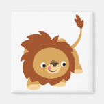 Cute Sprightly Cartoon Lion Magnet magnets