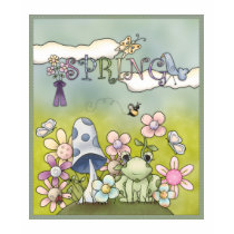 Cute spring design with animals and flowers t-shirts