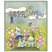 Cute spring design with animals and flowers t-shirts