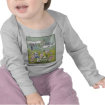 Cute spring design with animals and flowers t shirts