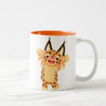 Cute Spunky Cartoon Bobcat Mug mugs