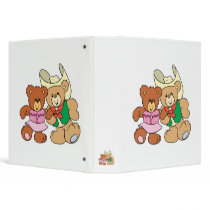 cute square dancing teddy bears design binders