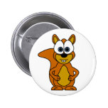Cute Squirrel Cartoon Button