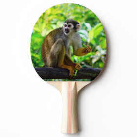 Cute squirrel monkey ping pong paddle