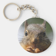 Cute Squirrel Smiling Photo Keychains
