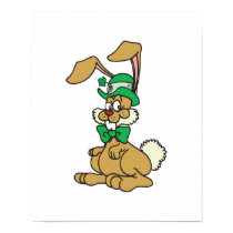 cute st patricks day bunny rabbit posters