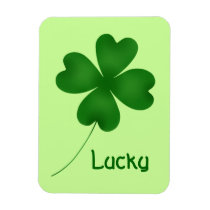 Cute St. Patrick's Day lucky shamrock Rectangle Magnets