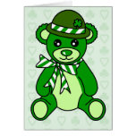 Cute St. Patrick's Day Teddy Bear Greeting Card