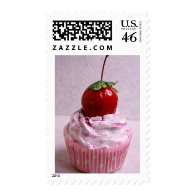 Cute Stawberry Cupcake Stamps by SweetStreet