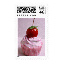 Cute Stawberry Cupcake postage