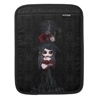 Cute Steampunk Goth Girl iPad Sleeve rickshaw_sleeve