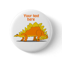 Cute Stegosaurus Dinosaur Cartoon Template Pin