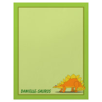 Cute Stegosaurus Dinosaur Cartoon Template Letterhead Template