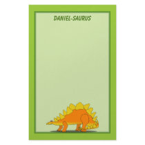 Cute Stegosaurus Dinosaur Cartoon Template Stationery Design