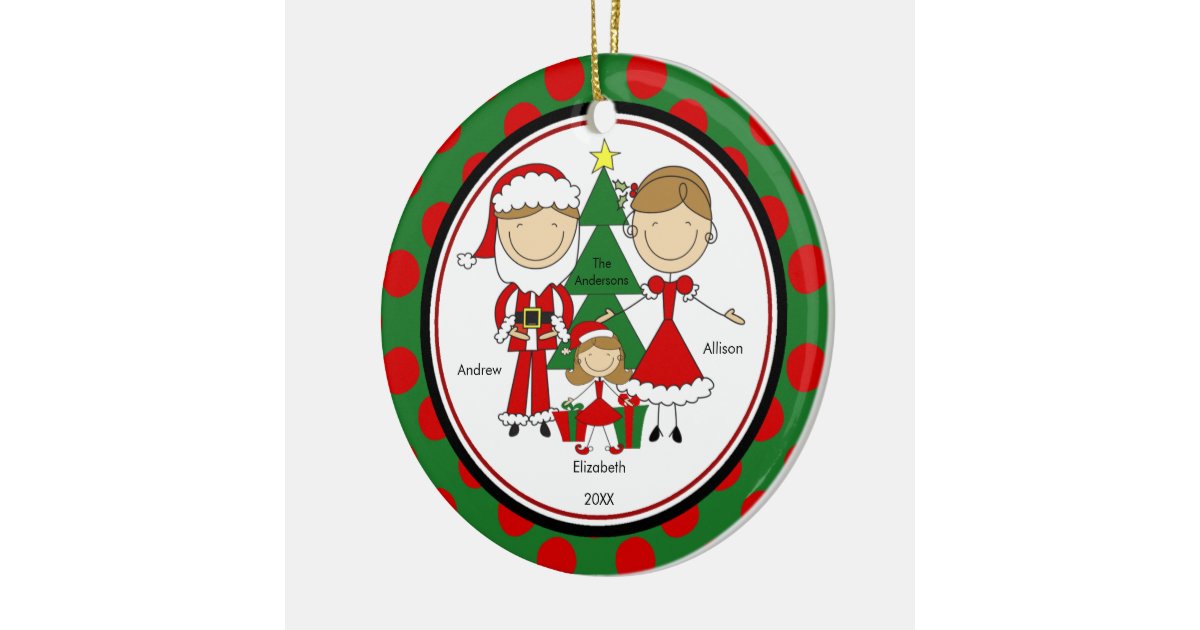 cute stick figure family of 3 christmas ornament zazzle cute stick figure family of 3 christmas ornament zazzle