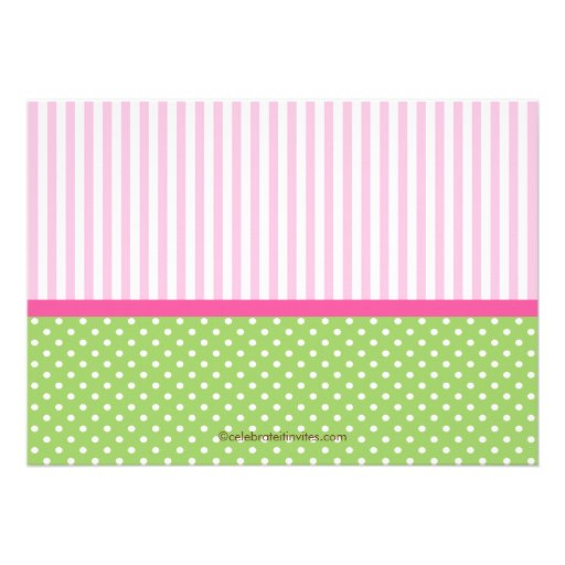 Cute Stork Baby Girl Baby Shower Invitations