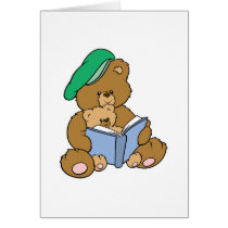Cute Story Time Teddy Bear Design Card
