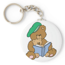Cute Story Time Teddy Bear Design Key Chain