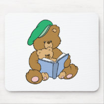Cute Story Time Teddy Bear Design Mouse Mats
