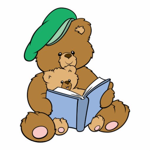 teddy bear reading clipart - photo #10