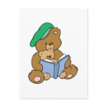 Cute Story Time Teddy Bear Design Postcard