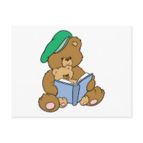 Cute Story Time Teddy Bear Design Post Cards