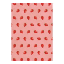 Cute Strawberry Pictures Pattern Poster