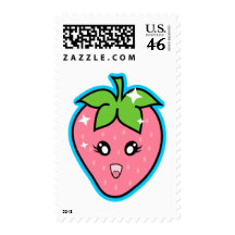 Cute Strawberry Postage Stamps