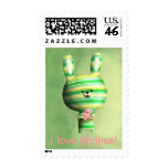 Cute Striped Bunny Postage