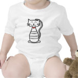 Cute Stripey White Cat Shirts