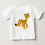 Cute Strolling Cartoon Cheetah Baby T-Shirt