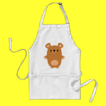 Cute Strong Cartoon Bear Cooking Apron
