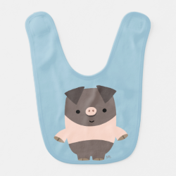 Cute Strong Cartoon Pig Baby Bib