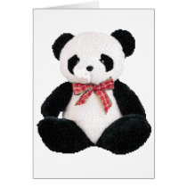 Cute Stuffed Panda Greeting Card