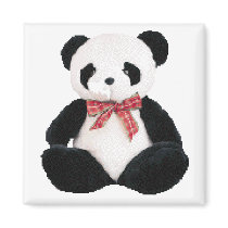 Cute Stuffed Panda Refrigerator Magnet