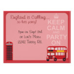 Cute Stylish London Party Custom Announcements