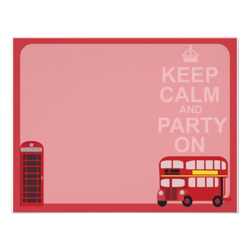 Cute Stylish London Party Custom Announcements