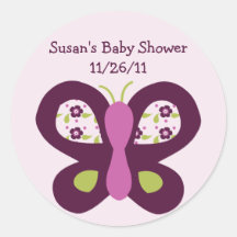 Cute Sugar Plum Butterfly Stickers/Envelope Seals