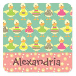 cute summer ducks personalized stickers