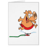 cute summer sprinkler piggy pig greeting cards