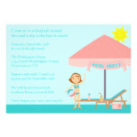 Cute summertime pool party 5x7 invitation