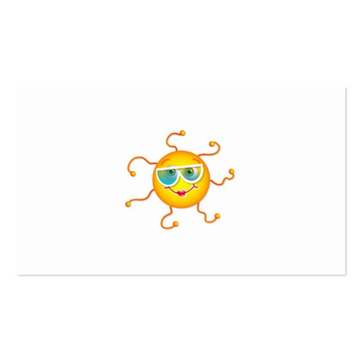 Cute Sun, Business Card Template (back side)